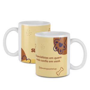 CANECAS COM SUBLIMAÇÃO CANECAS DE PORCELANA SIMPLES 325ML - Branca / 1un.