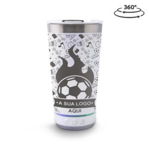 COPOS GRAVAÇÃO A LASER GRAVAÇÃO 360 COPOS TÉRMICOS MODELO COM ABRIDOR E SOM 420ML - Branco / 1un.
