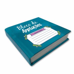CADERNO IMPRESSÃO DIGITAL BROCHURA COM CAPA DURA MIOLO BRANCO AP 75G 100X100MM - 200 folhas / 1un.