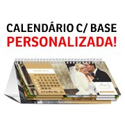 CALENDÁRIO DE MESA WIRE O COM 12 PÁG E BASE PERSONALIZADA SEM VERNIZ - Base e Páginas couchê 250g / 12un.