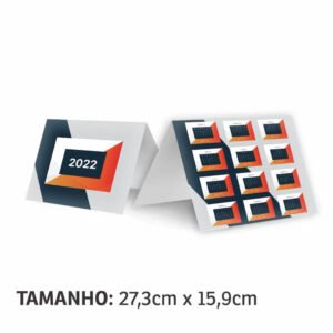 CALENDÁRIO DE MESA BÁSICO PVC 0,50MM PREMIUM - Branco / 2un.