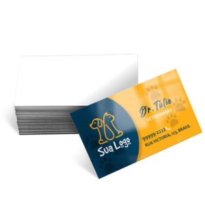 CARTÕES DE VISITA COUCHÊ 250G VERNIZ UV VERNIZ UV TOTAL FRENTE - 250un. / 4X0