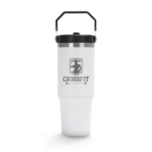 COPOS GRAVAÇÃO A LASER GRAVAÇÃO FRONTAL COPOS TÉRMICOS MODELO ALÇA SEXTAVADA COM TAMPA 900ML - Branco