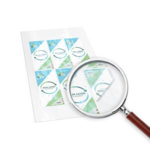 ETIQUETAS CORTE ESPECIAL BOPP TRANSPARENTE 91X204MM - 240un.