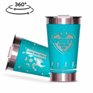 COPOS GRAVAÇÃO A LASER GRAVAÇÃO 360 COPOS TÉRMICOS MODELO COM ABRIDOR 470ML LINHA PROMOCIONAL - Azul tifanny / 1un.