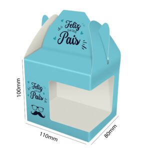 CAIXAS PERSONALIZADAS CAIXA COM JANELA PARA CANECA SUPREMO 305G - Verniz UV total frente / 1un.