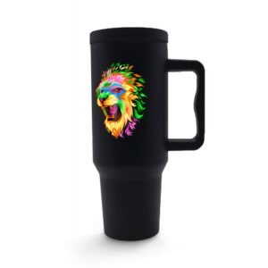 COPOS COM ADESIVO DTF UV COPOS TÉRMICOS MODELO QUENCH PRO TAMPA LISA 1200ML - Preto / 1un.