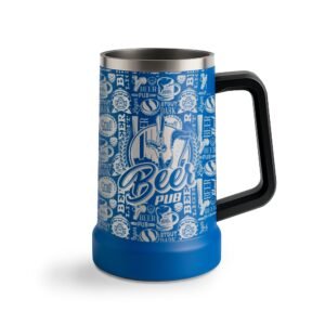 CANECAS GRAVAÇÃO A LASER GRAVAÇÃO 360 CANECAS TÉRMICAS CERVEJA 700ML - Azul claro / 1un.