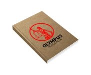 CADERNETA CAPA BROCHURA E COLA MIOLO PERSONALIZADO ABERTURA HORIZONTAL CAPA KRAFT 250G E MIOLO AP 75G 48 FOLHAS - 105x150mm / 4un.