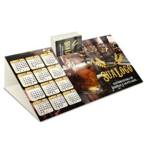 CALENDÁRIO DE MESA PORTA CARTÕES SIMPLES SUPREMO 305G - Sem verniz / 25un.