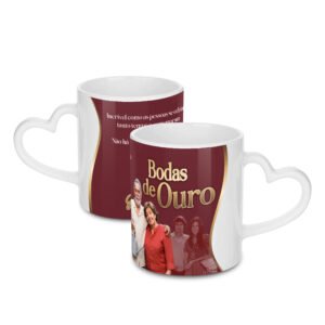 CANECAS COM SUBLIMAÇÃO CANECAS DE PORCELANA CORAÇÃO 325ML - Branca / 1un.