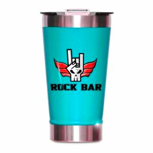 COPOS COM ADESIVO DTF UV COPOS TÉRMICOS MODELO COM ABRIDOR 470ML LINHA PROMOCIONAL - Azul tifanny / 1un.
