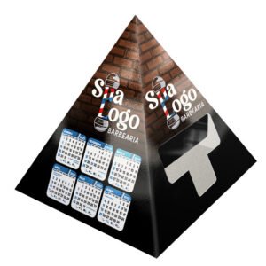 CALENDÁRIO DE MESA PORTA CARTÕES PIRÂMIDE SUPREMO 255G - Sem verniz / 25un.