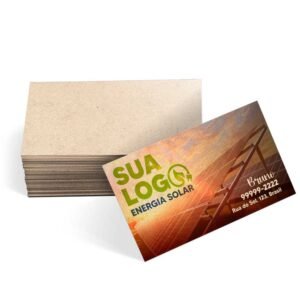 CARTÕES DE VISITA EUROPEU RECICLATO 240G SEM LAMINAÇÃO E SEM VERNIZ UV SEM VERNIZ - 100un. / 4X0
