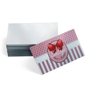 CARTÕES DE VISITA PAPÉIS ESPECIAIS SILVER LUX 300G SEM VERNIZ - 48un. / 4X0
