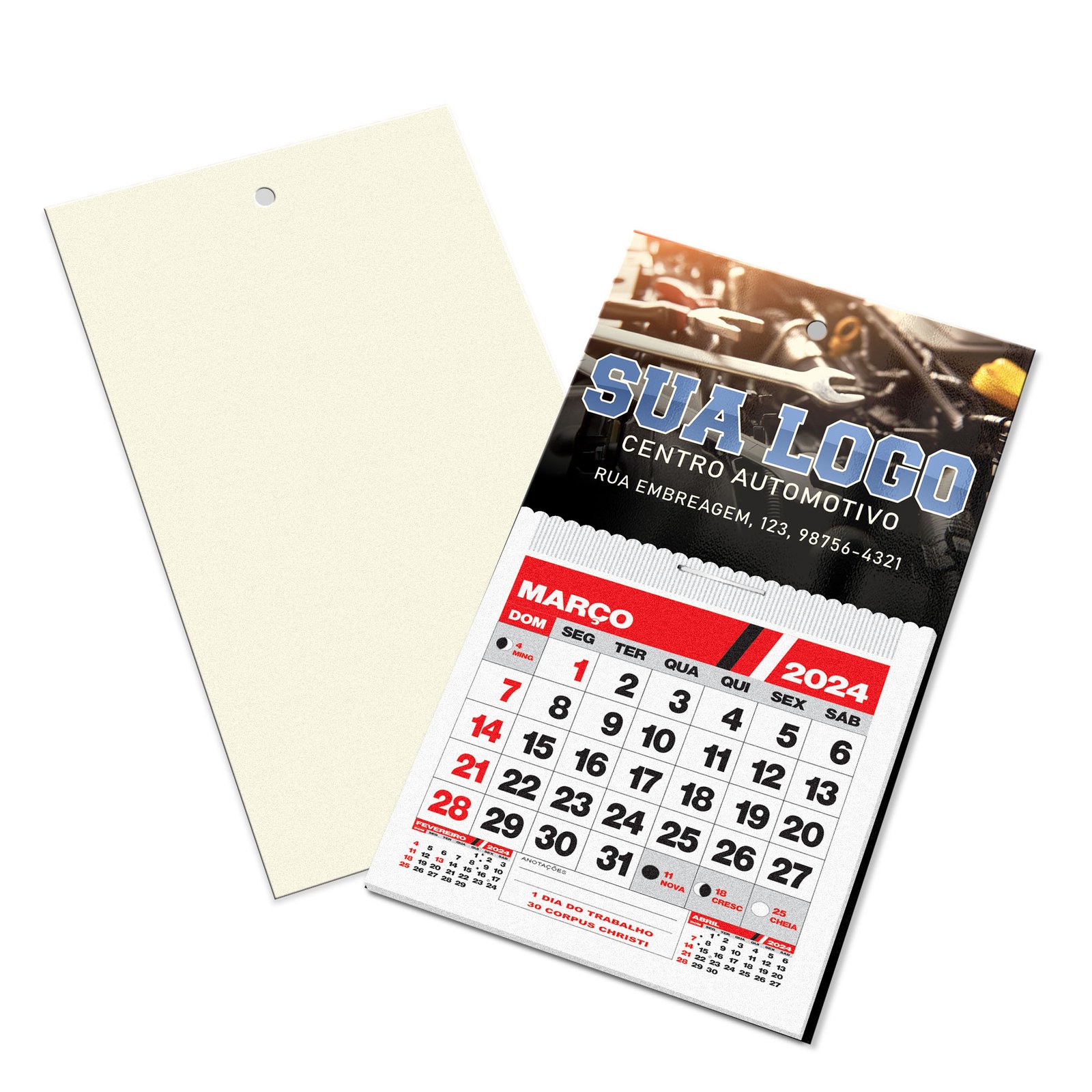 c467311b b6c3 4b7f 8397 71cd059d4bd8.jpg POSTAIS FURO COM CALENDÁRIO SUPREMO 305G - Verniz UV total frente / 500un.