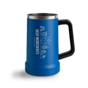 CANECAS GRAVAÇÃO A LASER GRAVAÇÃO FRONTAL CANECAS TÉRMICAS CERVEJA 700ML - Azul claro / 1un.