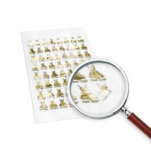 FOLHA 330X480MM BOPP TRANSPARENTE COM HOTSTAMPING - 1un.