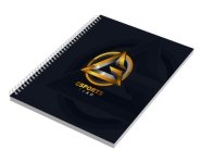 CADERNO IMPRESSÃO DIGITAL CAPA PAPEL PARANÁ 2MM E MIOLO AP 75G MIOLO PADRÃO LAM FOSCA FR E HOTSTAMPING FR 300X210MM - 100 folhas / 1un.