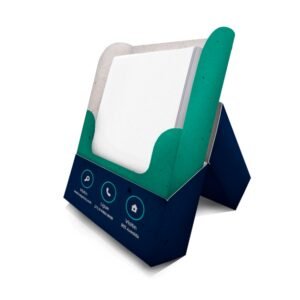 CAIXAS PERSONALIZADAS CAIXA PORTA BLOCO COM FOLHAS BRANCAS RECICLATO 240G - Sem verniz / 10un.