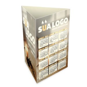 CALENDÁRIO DE MESA PORTA CANETAS VERTICAL SUPREMO 305G - Sem verniz / 25un.