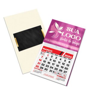 POSTAIS IMANTADO COM CALENDÁRIO SUPREMO 305G - Verniz UV total frente / 500un.
