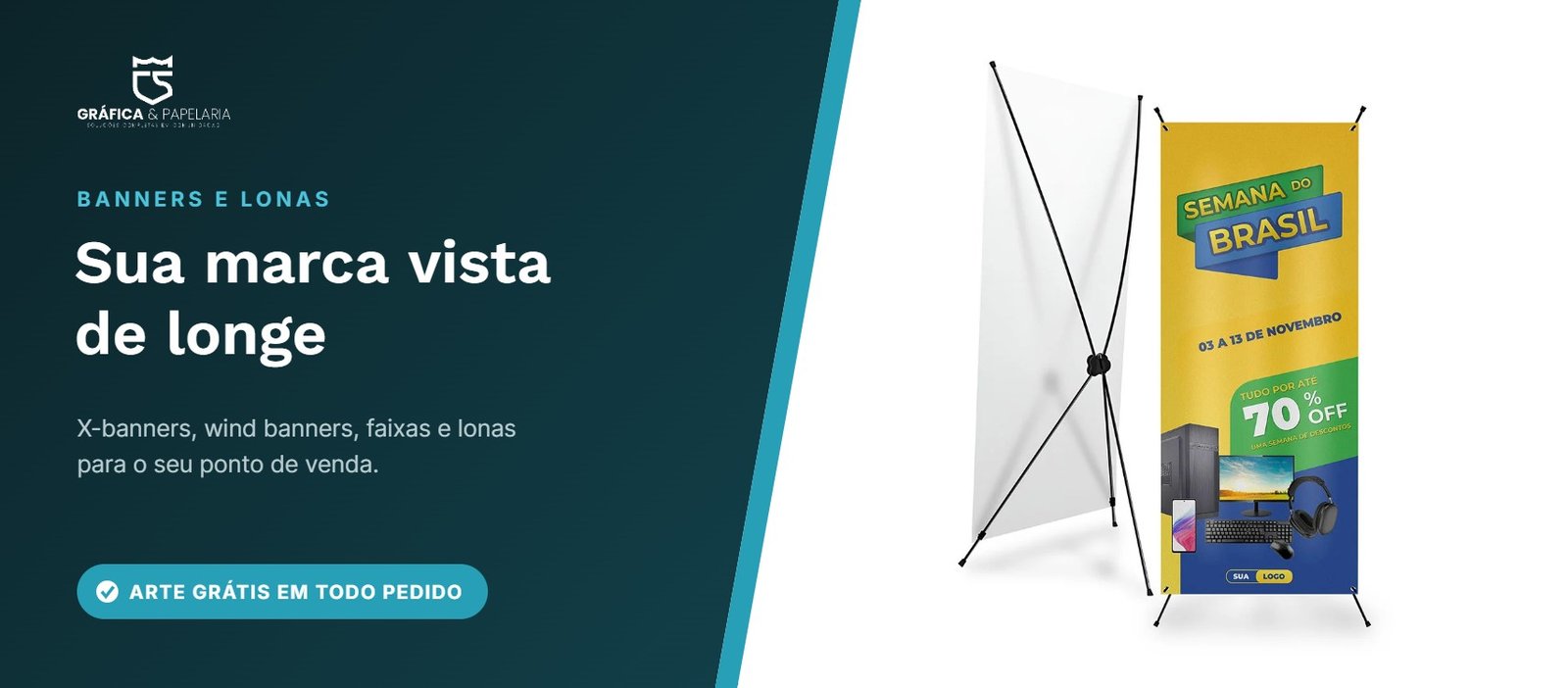 Sobre Banners e lonas - Sua marca vista de longe - Gráfica & Papelaria JS